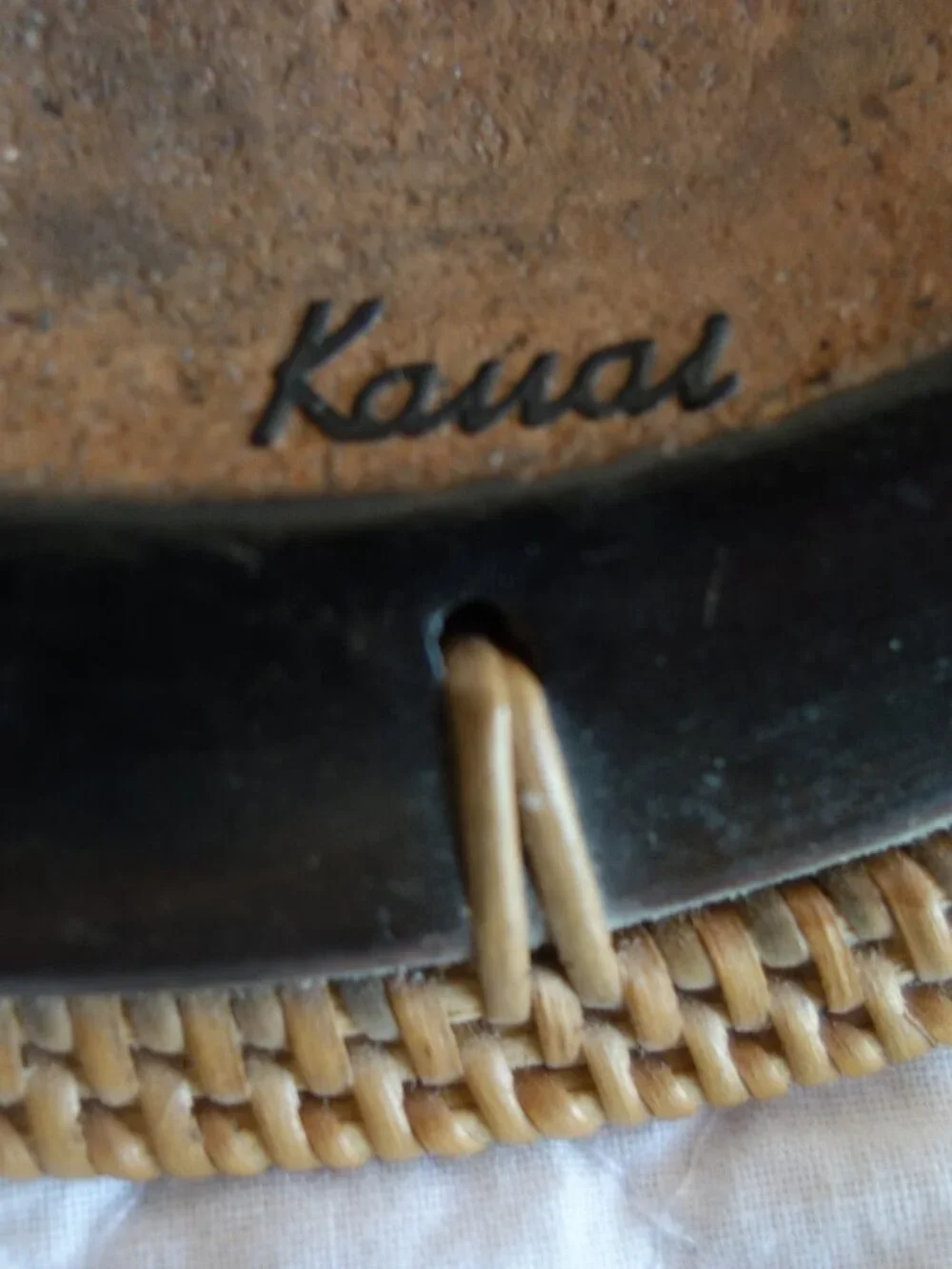 Handcrafted Pottery Bowl w/ Basket Weave Trim – Turtle Design – Kauai Hawaii